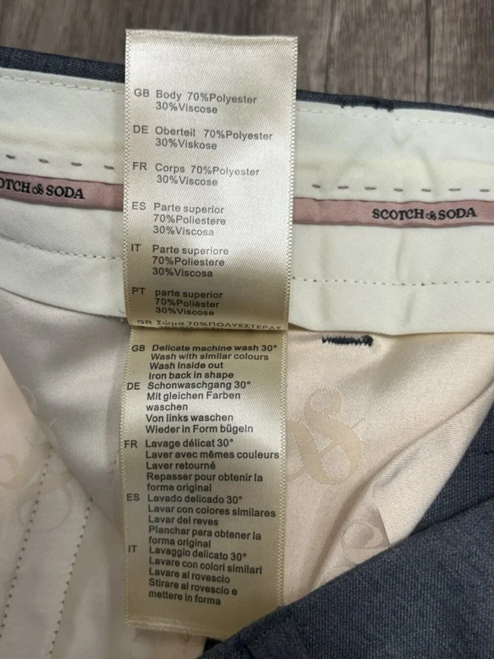 Scotch & Soda Women's Rose Trouser Pants High Rise Wide Leg Grey W29 L28 READ